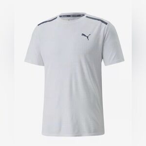 Puma Men's White and Black Short Sleeve Tee